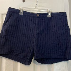 Merona 5 inch inseam navy eyelet shorts